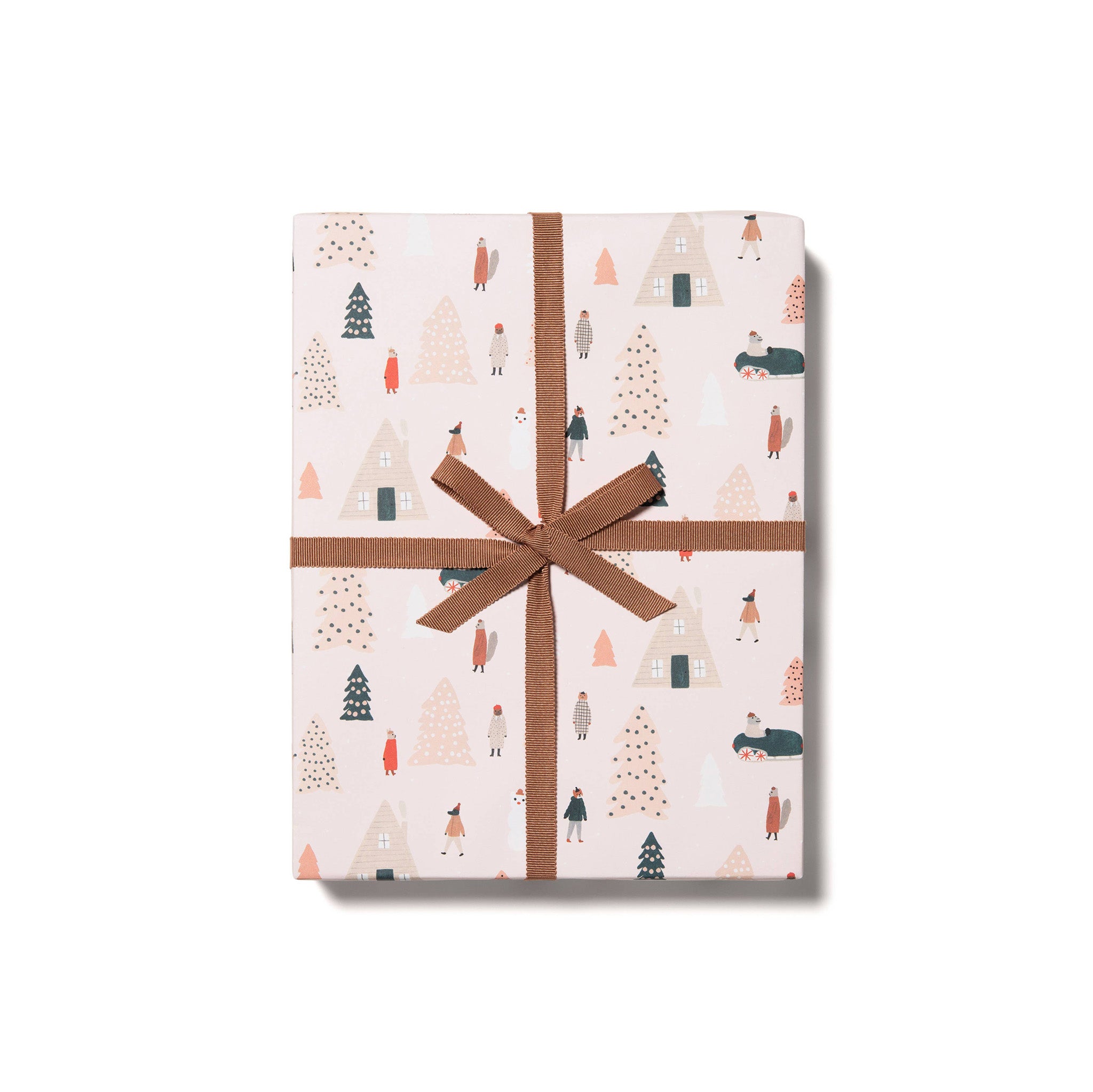 Pink Trees Gift Wrap