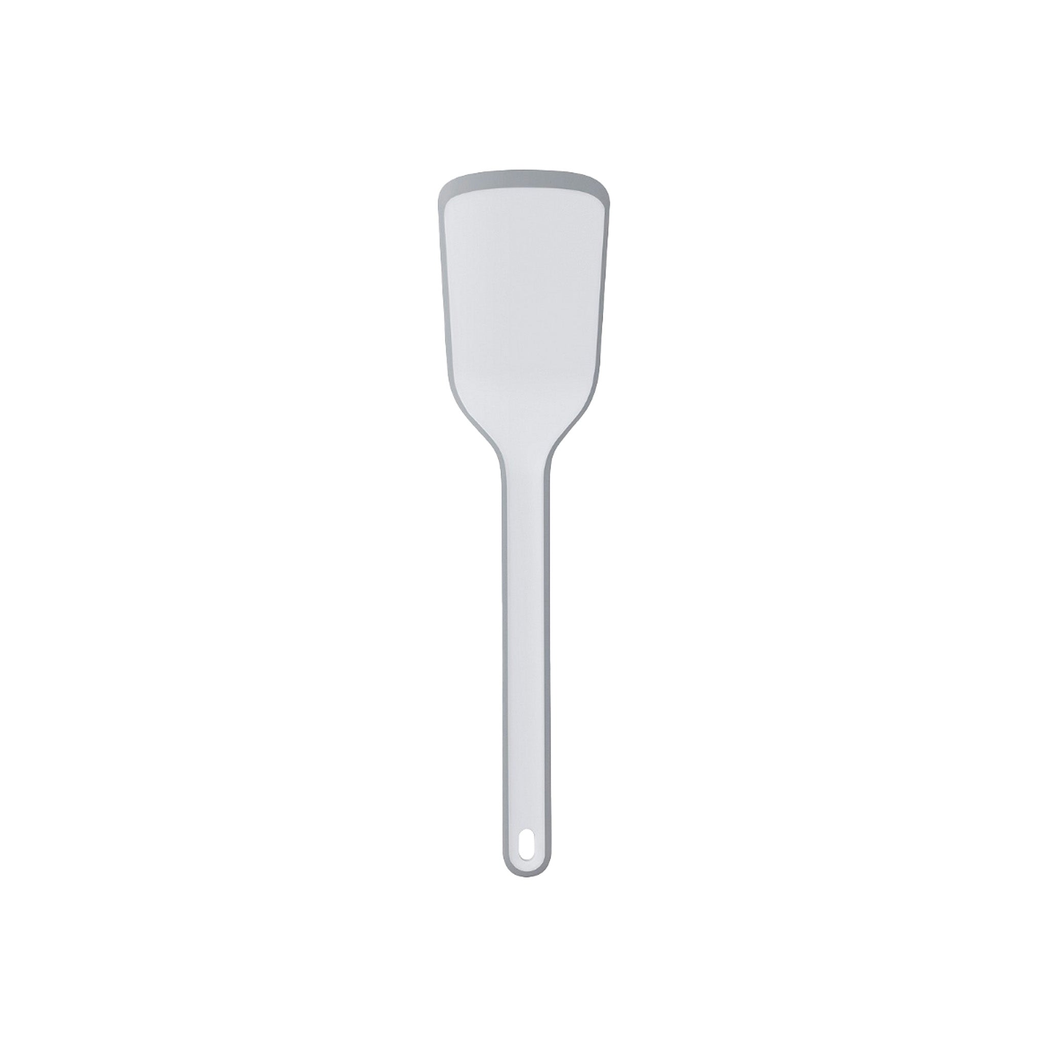 Rig-Tig COOK-IT Palette in matte grey nylon and silicone, 12" long; nonstick-safe and ergonomic kitchen spatula.