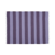 Stilleben Sweater Polychrome Throw in purple and lavender 100% wool, bold striped throw woven by Silkeborg Uldspinderi.