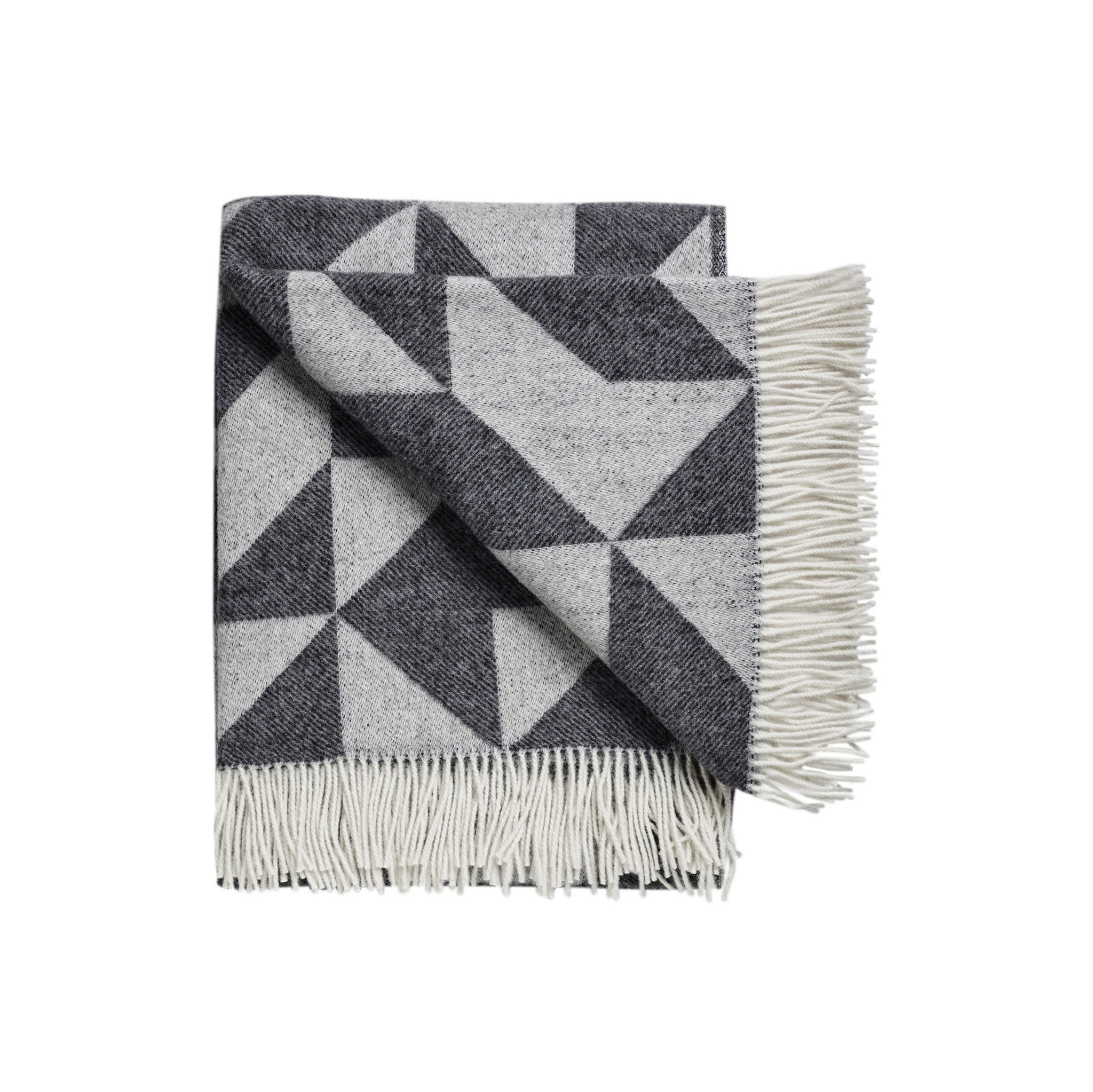 Silkeborg Uldspinderi Twist a Twill Throw in multiple colors (light grey, dark grey, maple green, petrol green, rusty rose) 100% pure wool with bold geometric twill pattern by Tina Ratzer.