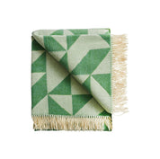 Silkeborg Uldspinderi Twist a Twill Throw in multiple colors (light grey, dark grey, maple green, petrol green, rusty rose) 100% pure wool with bold geometric twill pattern by Tina Ratzer.