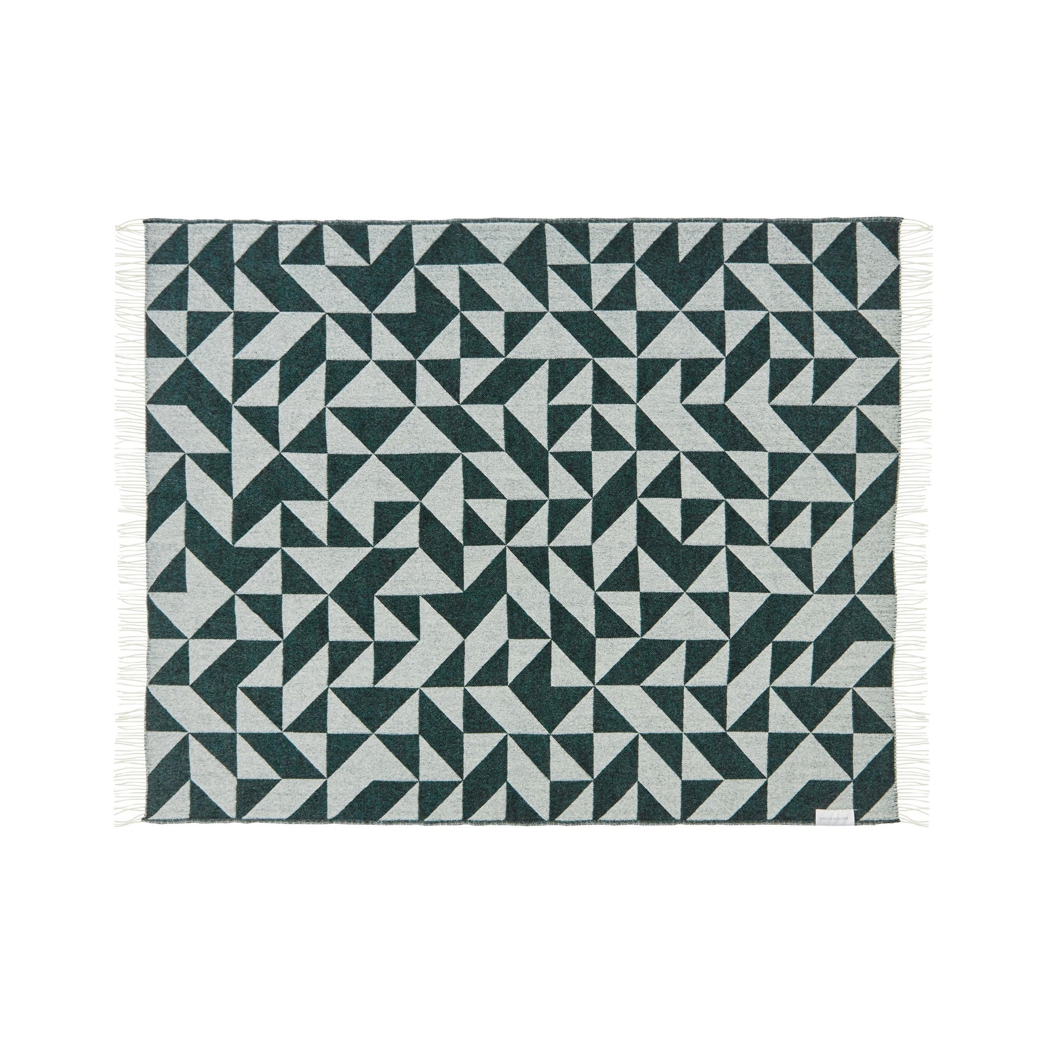 Silkeborg Uldspinderi Twist a Twill Throw in multiple colors (light grey, dark grey, maple green, petrol green, rusty rose) 100% pure wool with bold geometric twill pattern by Tina Ratzer.