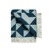 Silkeborg Uldspinderi Twist a Twill Throw in multiple colors (light grey, dark grey, maple green, petrol green, rusty rose) 100% pure wool with bold geometric twill pattern by Tina Ratzer.
