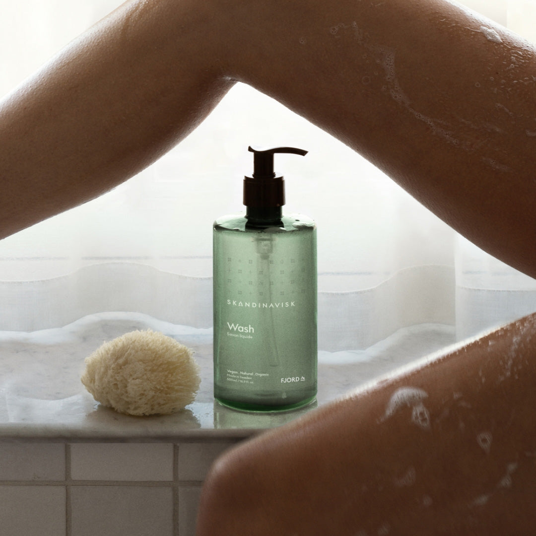 Skandinavisk Fjord 500 ml hand & body wash in recycled plastic bottle with pump.