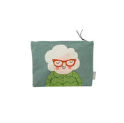Elsa Toiletry Bag by Spira of Sweden, natural cotton bag with illustrated Elsa character, 9.8" × 7.5", versatile as toiletry bag, clutch, or tote organizer.