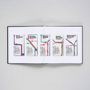 NYCTA: Objects book — cloth-bound, square-format volume with silkscreen cover, featuring 400+ NYC Subway artifacts and ephemera collected by Brian Kelley.