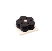 Verso Design KUKKA Coaster Set of eight wool felt flower coasters with birch wood stand, designed by Tuttu Sillanpää.