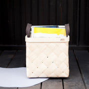 Verso Design Lastu Large Birch Basket in FSC-certified birch with wool felt handles, oversized and sustainably made in Finland for eco-friendly storage.