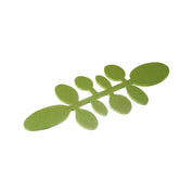 Verso Design PAPU Long Trivet, wool felt trivet with leaf-inspired design in grey, green, or silver. Made in Finland.