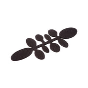 Verso Design PAPU Long Trivet, wool felt trivet with leaf-inspired design in grey, green, or silver. Made in Finland.