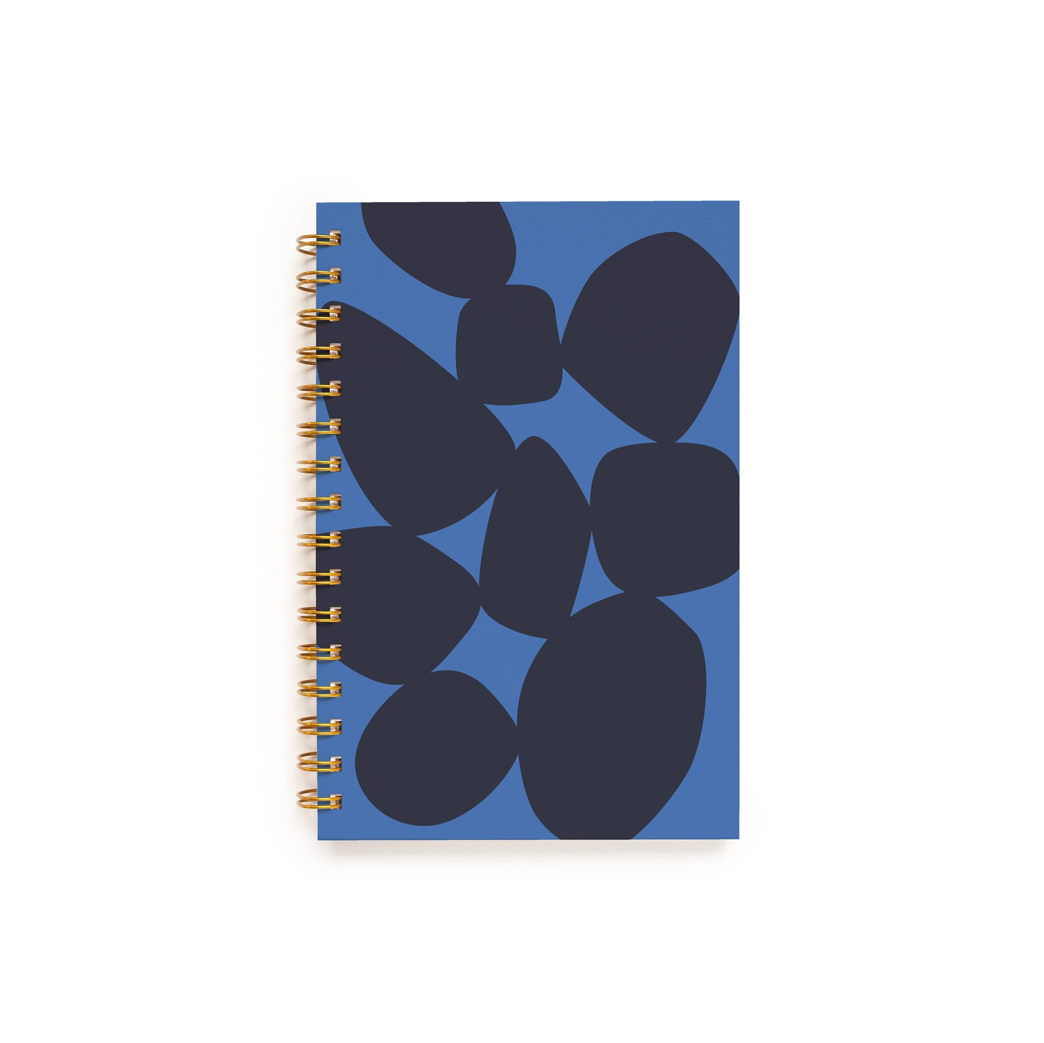 Worthwhile Paper Ice Pebble Lined Notebook with cool organic design. Handmade wire-bound journal with cotton cover and recycled lined paper, 5.5 × 8.5 inches.