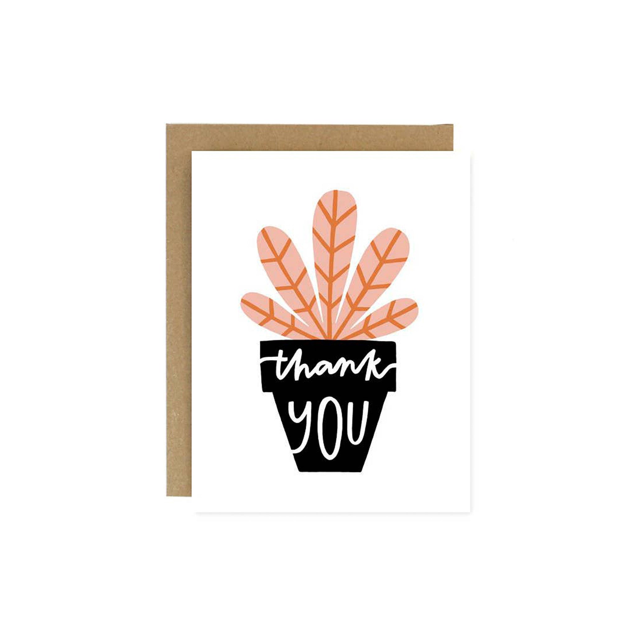 Worthwhile Paper Birthday Leaf Card with fresh leaf design. Handmade eco-friendly card, A2 size, blank inside, includes recycled paper envelope.