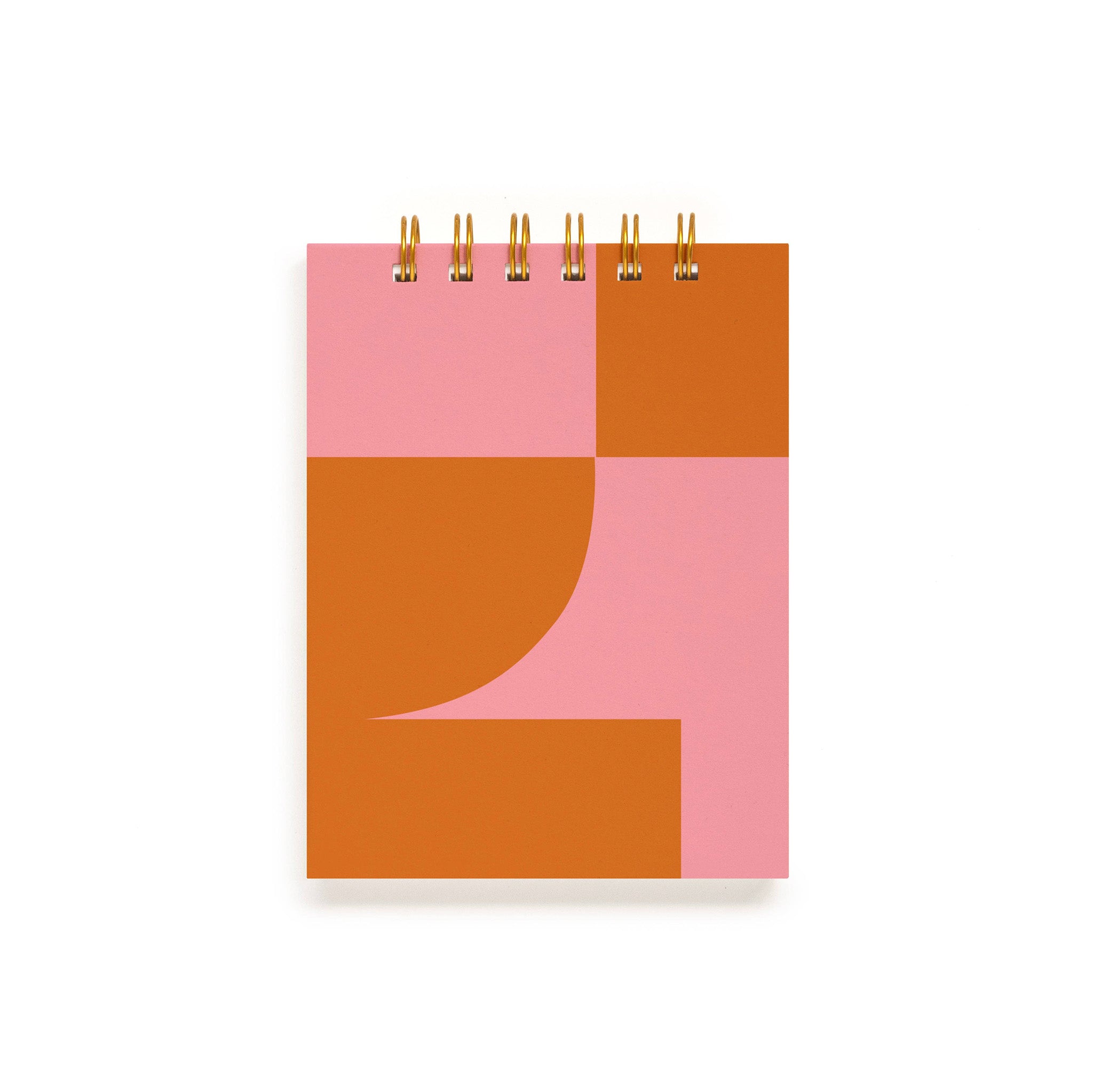 Worthwhile Paper Vibrance Geometry Dotted Jotter Notebook with colorful sunrise-inspired geometric design. Handmade wire-bound pocket notebook with cotton cover and recycled dotted paper, 4.25 × 5.5 inches.