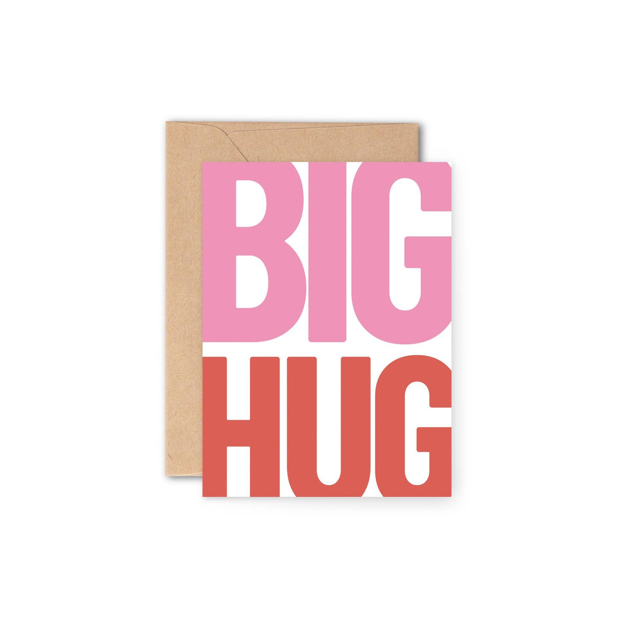 Y Studio Big Hug, Love Greeting Card with bold, playful hug design. Eco-friendly card printed in the UK on FSC® board, blank inside, 120 × 170mm, Kraft envelope.