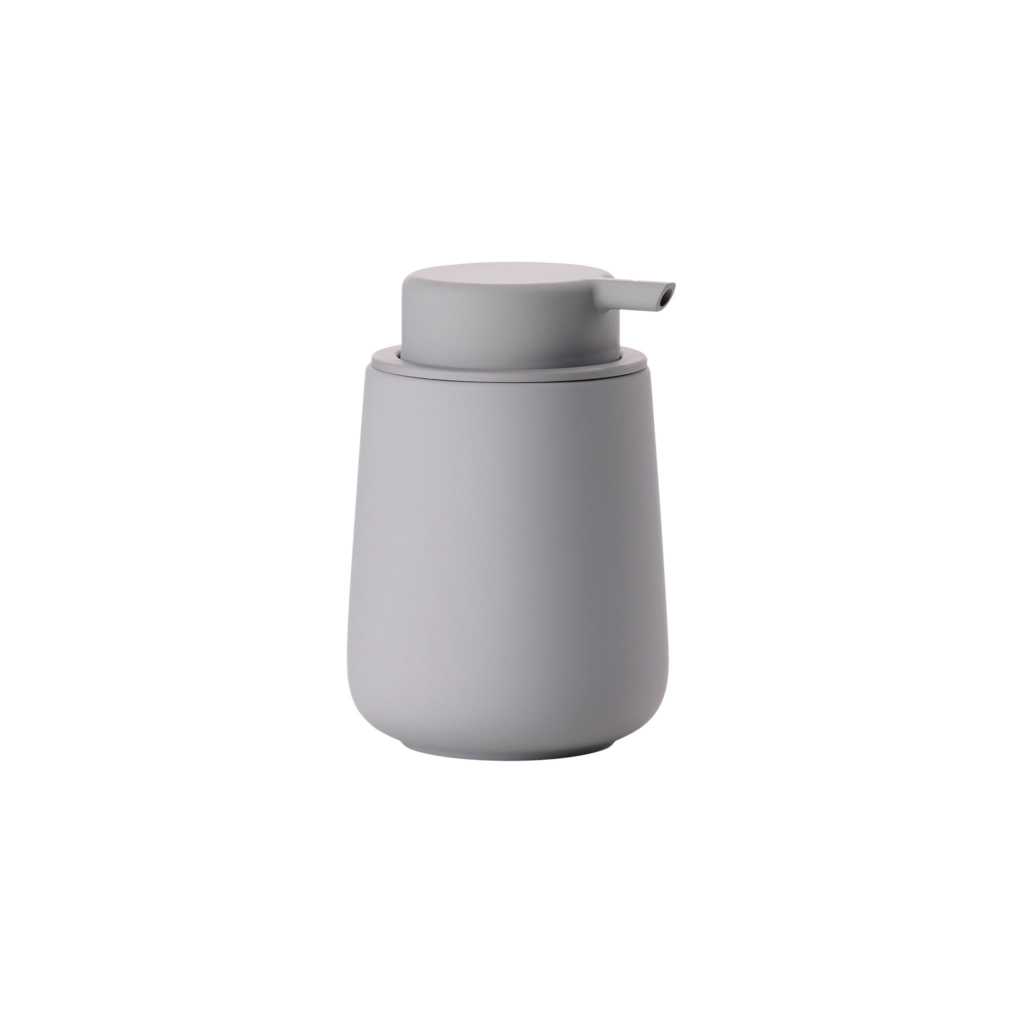 Nova One Soap Dispenser with monochrome soft-touch finish, 0.25 L capacity, designed by Thomas Dudzinski for Zone Denmark.